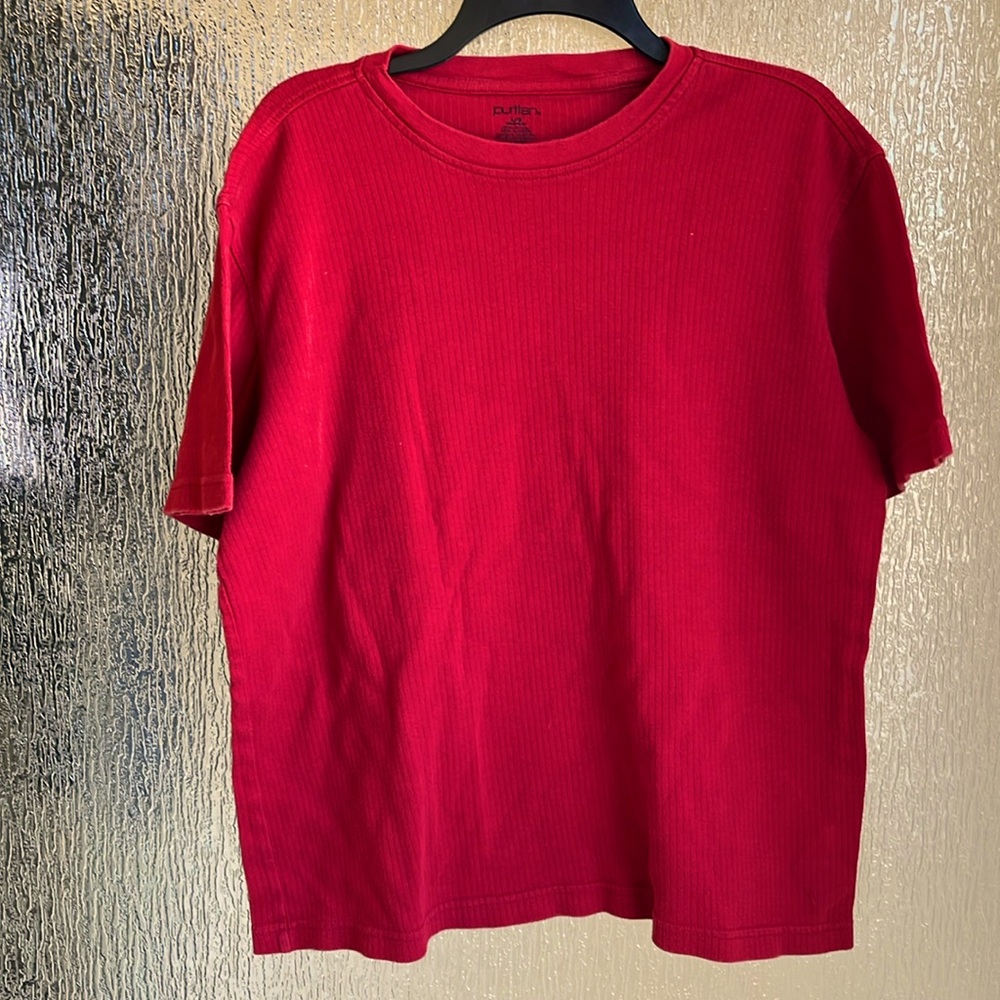 Puritan men's large red t shirt